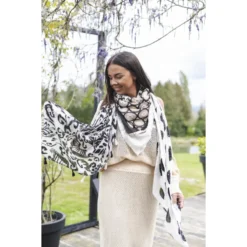 Foulard Salome Noir Et écru - Shanna