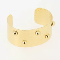 Manchette Glam Rock En Acier Or - Zag Bijoux