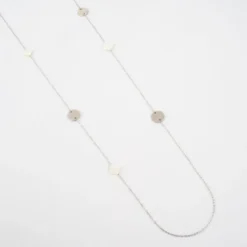 Sautoir Trèfle Nacré En Acier - Zag Bijoux -Bijoux Fantaisie sautoir trefle nacre en acier zag bijoux 2