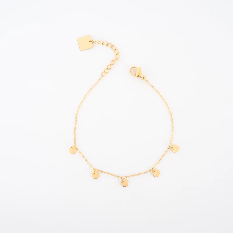 Bracelet Dorée Pastilles En Acier Inoxydable - Zag Bijoux 4 Bracelet Dorée Pastilles En Acier Inoxydable - Zag Bijoux – Image 2